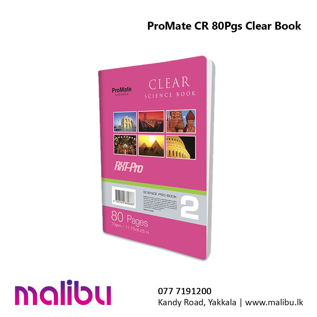 ProMate CR 80Pgs Clear Book