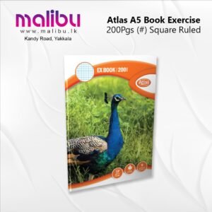 Atlas A5 Book Exercise 200Pgs (#) Square Ruled