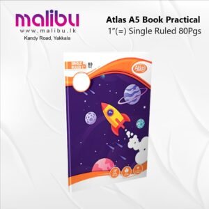 Atlas A5 Book Practical 1″(=) Single Ruled 80Pgs