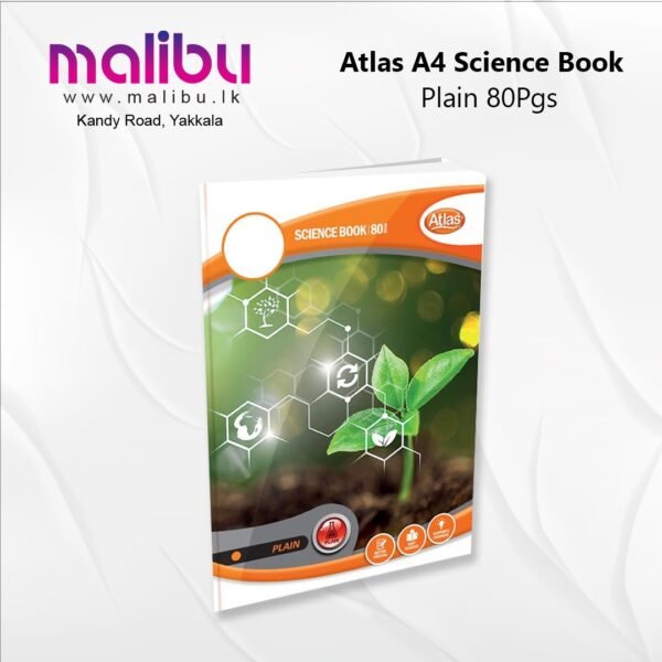 Science Plain Paper Atlas A4 Science Book Plain 80Pgs – Malibu.lk – Stationery Store