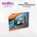 Atlas A4 Black Drawing Book Small 40Pgs
