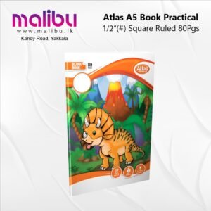 Atlas A5 Book Practical 1/2″(#) Square Ruled 80Pgs