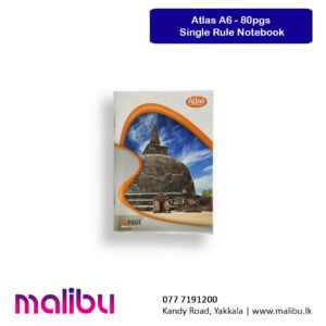 Atlas A6 - 80pgs Single Rule Notebook