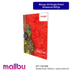 Mango A6 Single Ruled Notebook 80Pgs