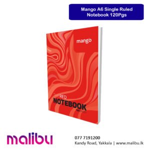 Mango A6 Single Ruled Notebook 120Pgs