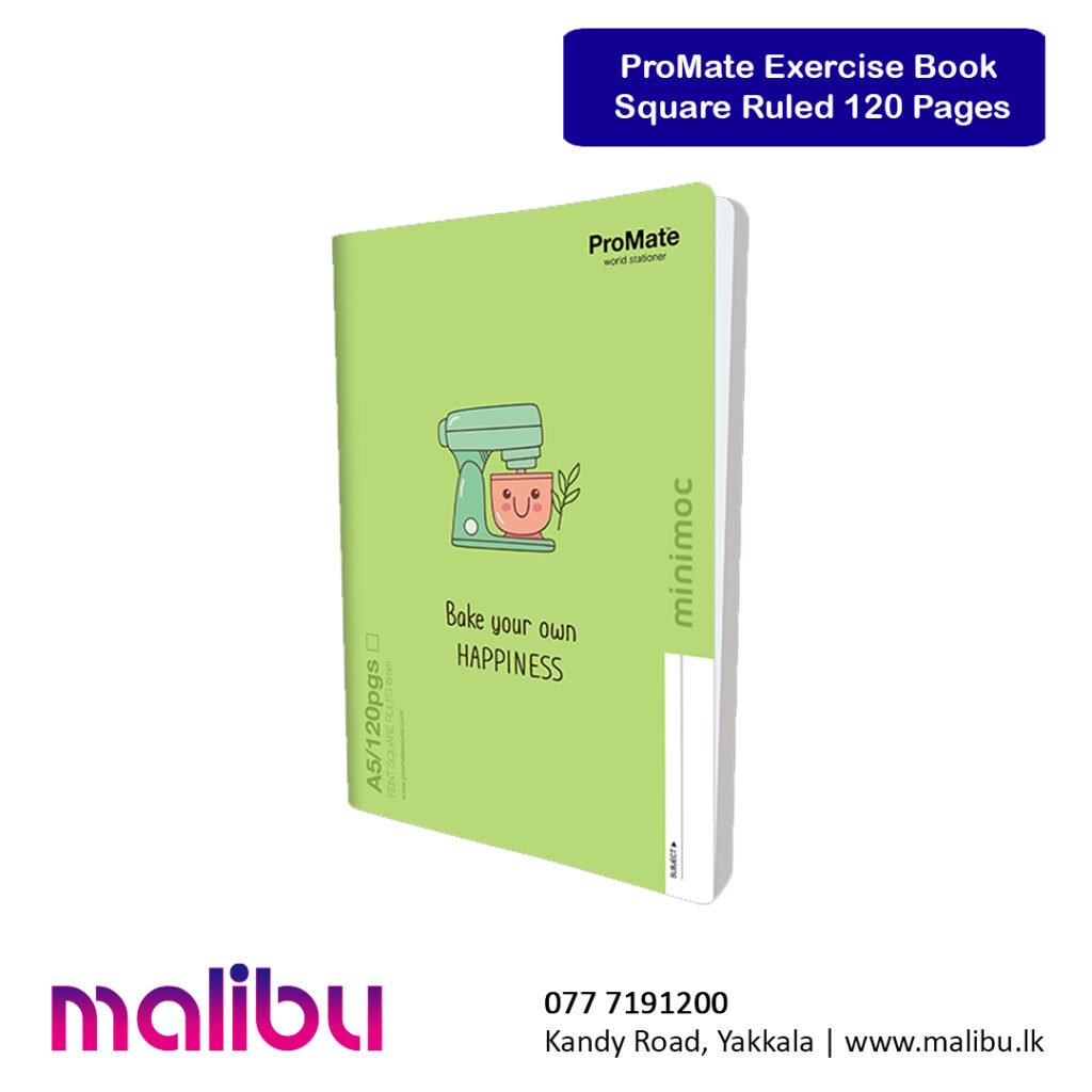 Square Ruled Exercise Notebook ProMate Exercise Book Square Ruled 120 Pages – Malibu.lk – Stationery Store