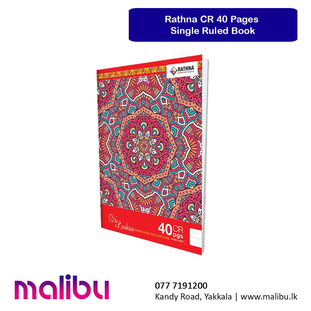 Rathna CR 40Pgs Single Ruled Book