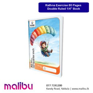 Rathna Exercise 80 Pages  Double Ruled 1/4” Book