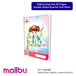Rathna A5 Exercise 80 Pages Double Ruled Quarter Inch Book