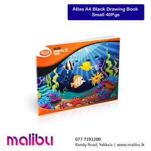 Atlas A4 Black Drawing Book Small 40Pgs