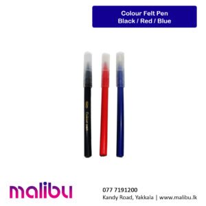 Colour Felt Pen Black / Red / Blue